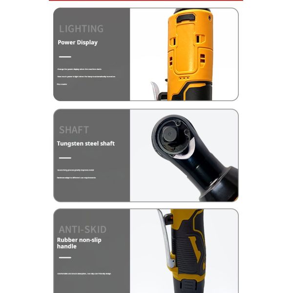 1500Mah Lithium Electric Ratchet Wrench 90 Degree Angle Power Torque Wrench