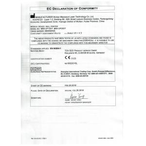 Wuhan  Maxwave Laser Technology  CO.,Ltd Certifications