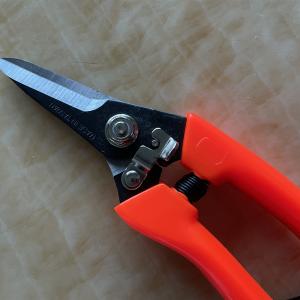 Red color sharp gardening shears, 8 inches flower Carbon steel plow Bypass