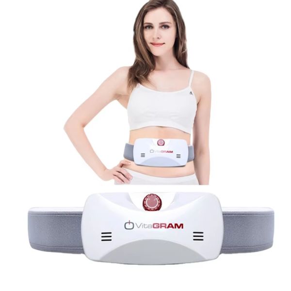 White Elastic Abdominal Vibration Belt 50Hz-60Hz Stomach Massage Belt