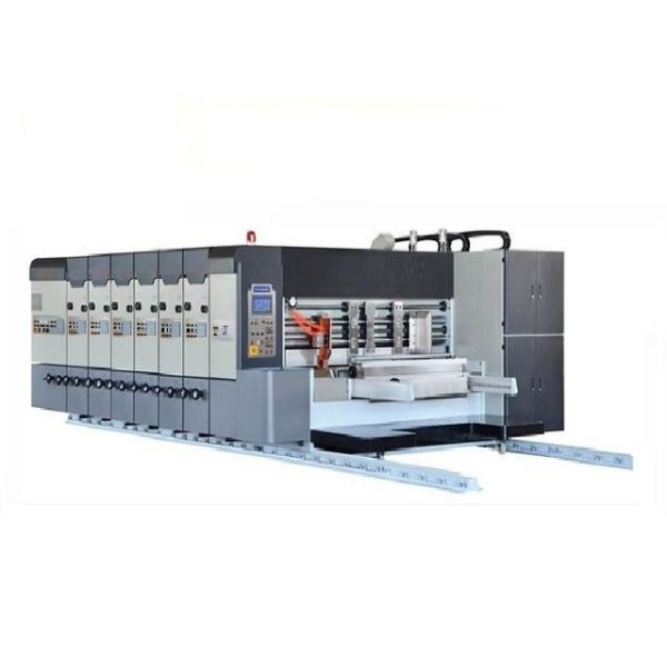 Flexo Printer Slotter Rotary Die Cutter Inline With Folder Gluer Machine