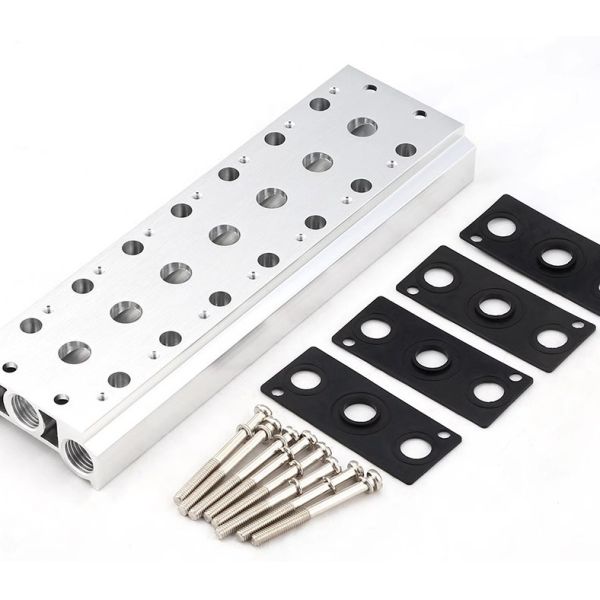 Aircraft-grade Aluminum / Stainless Steel Manifold Block Flow Channels Modular