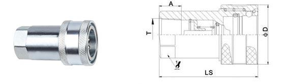 2 Inches Hydraulic Quick Connect Couplings , Flat Face Hydraulic Coupling In General Purpose