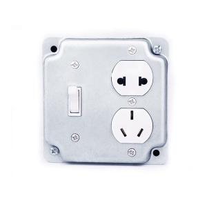4" One Duplex Receptacle Pre Fabrication Electrical Box Covers For Gang Box