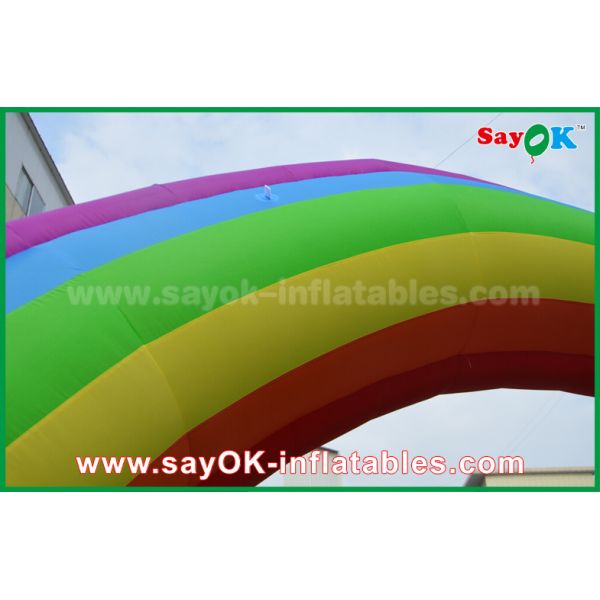 Inflatable Rainbow Arch 7mL X 4mH Giant Inflatable Entrance Arch / Rainbow Arch Oxford Cloth For Event