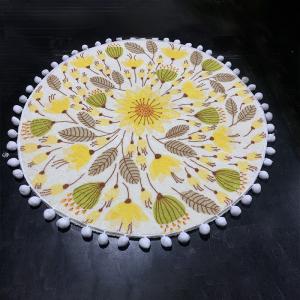 Custom Made Bedroom Runner Rugs Pashmina Carpet 90cm 120cm Diameter