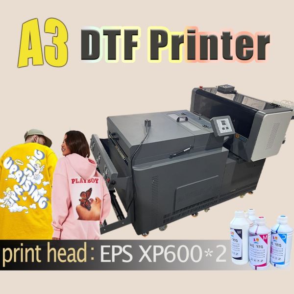 Multicolor A3 DTF Printer with 2*XP600/i1600 Print head printheads for schoolbag