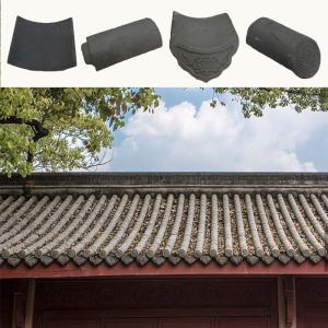 China Plain Snow Resistant Chinese Clay Roof Tiles Fireproof on sale