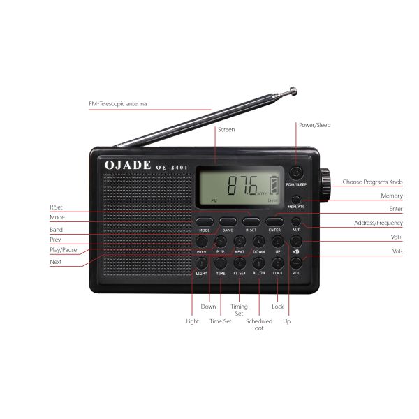 Quality Bluetooth Support Digital Radio with FM 50 Channel Memory and Portable Design for sale