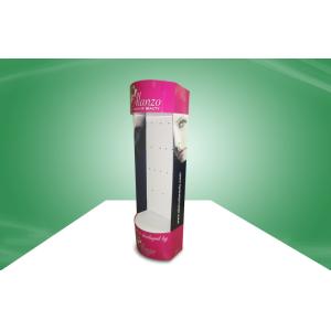 Eye - Catching Cosmetic POS Cardboard Display With Hook For Showcase Heavy