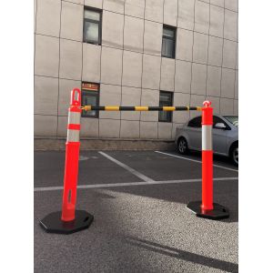 Plastic Road Separator Spring Post with 6kg and 8kg PE T-Top Bollard Post