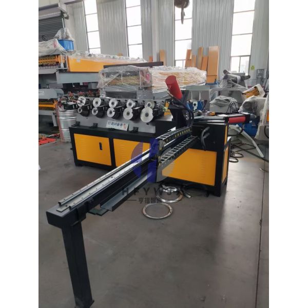 PLC Control Flange Forming Machine Fully Automatic Used In HVAC Systems Tdf Duct Machine