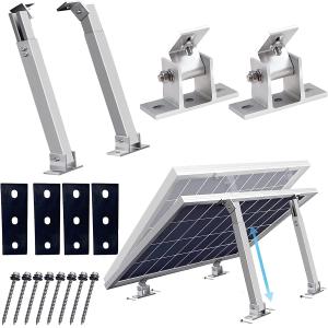 Custom Length Anodized Solar Panel Bracket for Flat Roof and Wall Mounting Solution