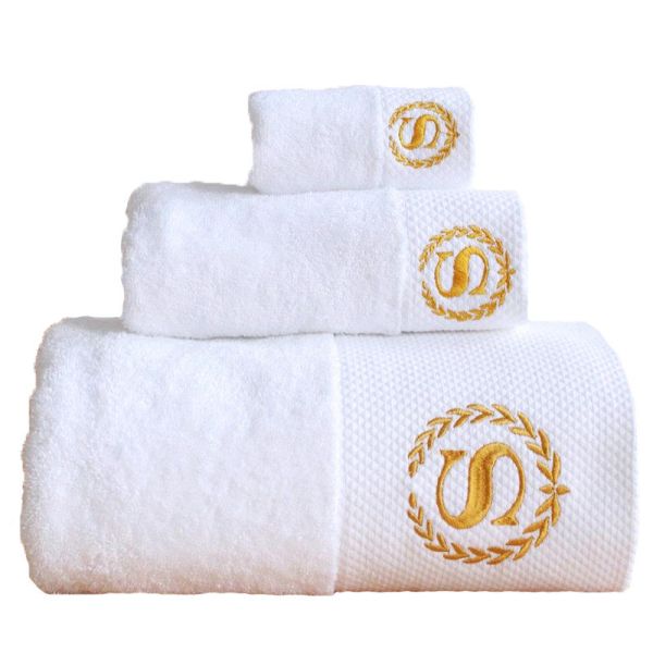 Quality Five Star Hotel Bath Towel Set with Customized Size in SOLID COLOR 16S Cotton Towel for sale