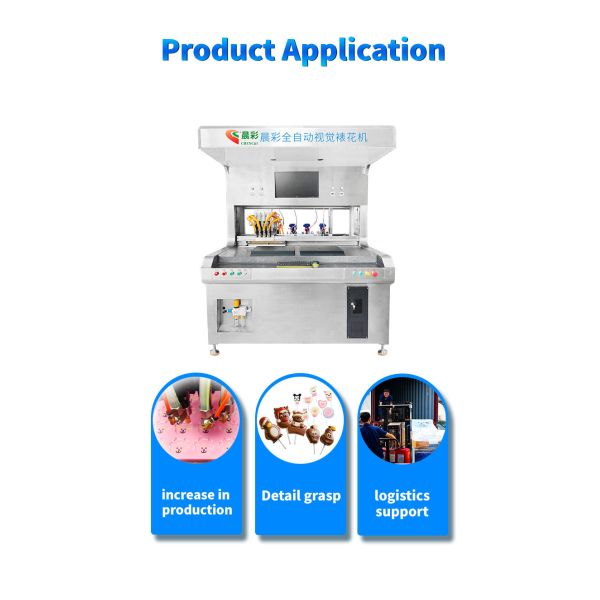 Automatic 4 Colors Stainless Steel Visual Candy Decorating Machine Chocolate Piping Machine for Making Cakes Cookies