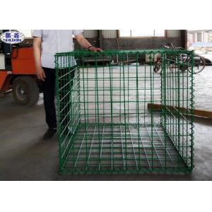 Galfan Finishing Welded Gabion Box / Pvc Coated Gabion Box Customized Size