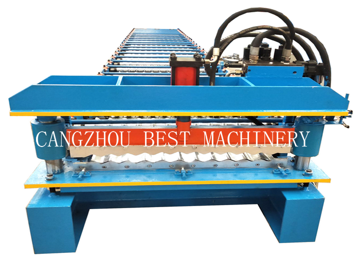 Galvanized Corrugated Roofing Sheet Roll Forming Machine 380v 3kw Power