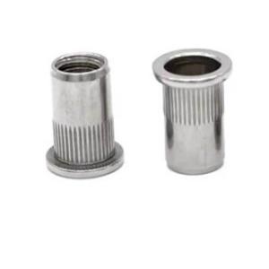M4 M10 Steel Knurled Body Open End Reduced Flat Small Head Rivet Nut ASTM B7 B7M