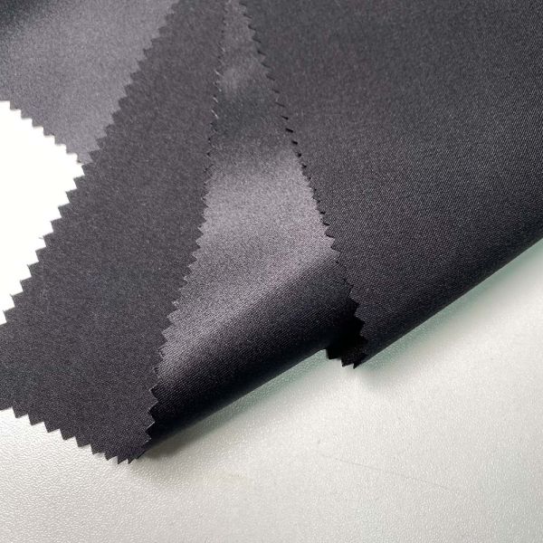 ocean recycle Polyester Micro Fiber Peach Skin Satin Plain fabric for hat