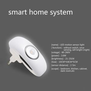 Smart Night Light PIR Motion Sensor Control Cold White Body Induction Mini Lamp