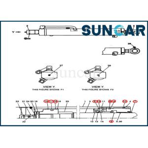 China 72282209 Arm Cylinder Seal Kit For Mini Crawler Excavator Model CX27B CASE Construction Equipment Sealing Kit on sale