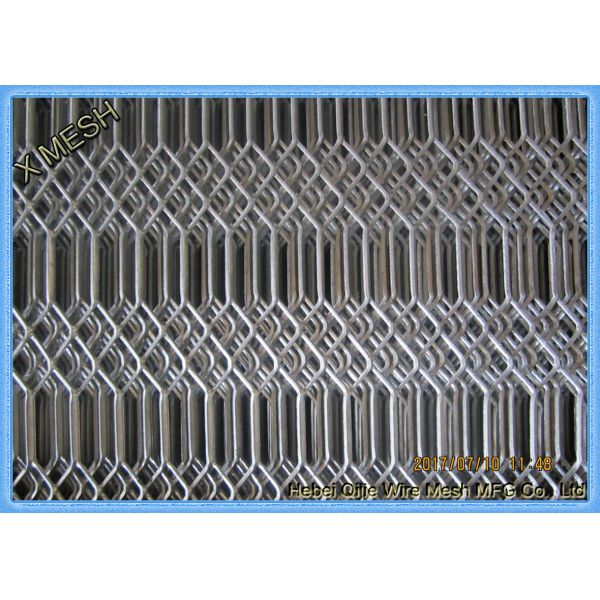 Hot Dipped Galvanised Expanded Metal Mesh , Expanded Stainless Steel Mesh Grill