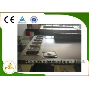 10 Seats Rectangle Upper or Down Exhaustion Japanese Teppanyaki Grill Table