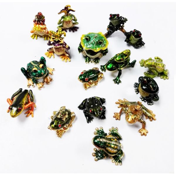 Violin Frog Trinket Box Music Jeweled Box Pewter Frog Jewelry Box Green Frog Trinket Box Frog Trinket Box Jeweled Box