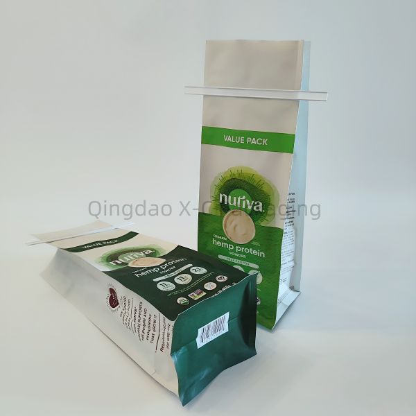 Customized Printed 8 Side Seal Bag Tin Tie Stand Up Pouch Resealable Food