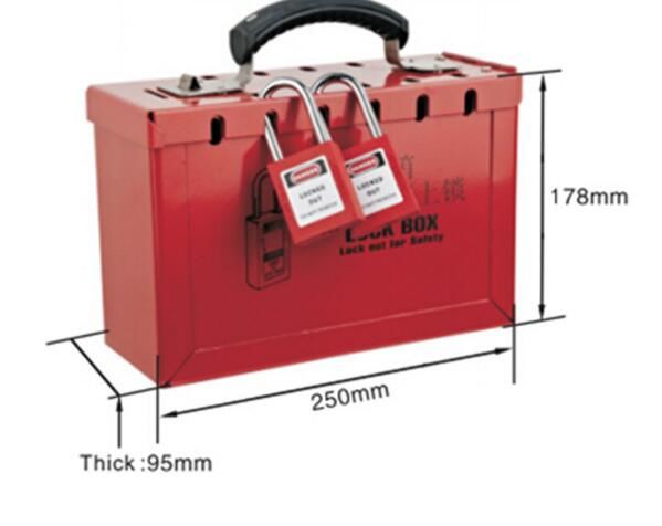 12 Padlocks Foldable Handle Steel Safety Lockout Box