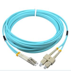 Wholesale Corning cable SC/PC-LC/PC OM3 50/125 2.0mm aqua fiber optic hybrid jumper from china suppliers