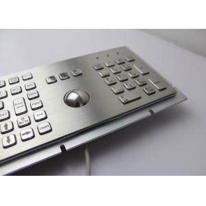 PS2 107 Keys IP65 Stainless Steel Numeric Keypad With Trackball