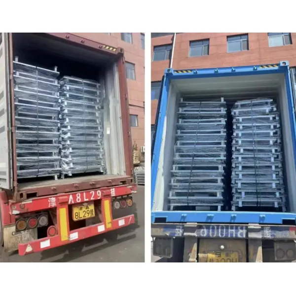 Wire Mesh Metal Pallet Cage Box Metal Welded Foldable Stackable