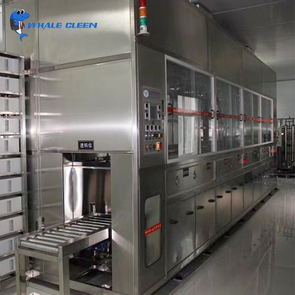 Quality Fully Automatic Ultrasonic Motor Parts Cleaner With PLC Control And Mechanical Arm for sale