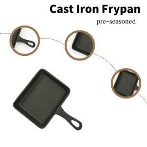 Cast Iron Deep Frying Pan With Lid Burn Proof 0.7/0.9kg