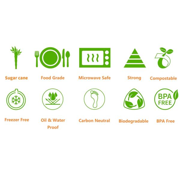 6 Inch Round Disposable Paper Plate Sugarcane Pulp Paper Party Plate Compostable 100% Biodegradable Bagasse Plates