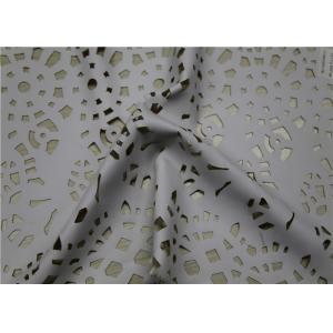 White Perforated Leather , High Elasticity Punched Faux Leather Material