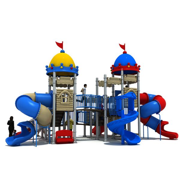 Color Plastic Kids Play Park Children Playground Slide With Swing Set Amusement