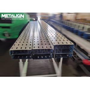 Adjustable Width Slot Type Cable Tray Roll Forming Machine For Pre Punched Steel