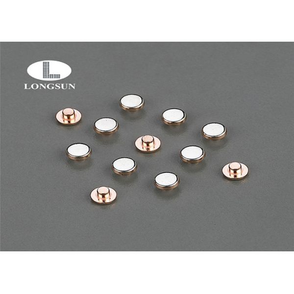Electrical Pure Silver Contact Rivets High Electrical Conductivity For