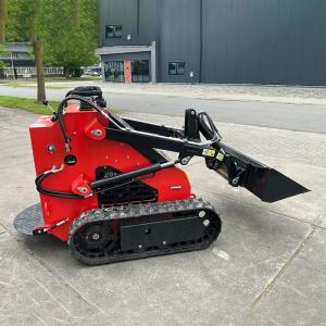 Free Shipping! Mini Diesel Wheel Loader with Pallet Fork and Snowplow Skid Steer