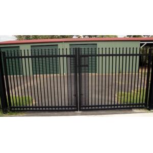 Punched Rails Garrison Tubular Steel Fence Panels