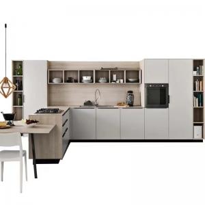 China Integrated Solid Wood Contemporary Kitchen Cabinets Telescopic on sale