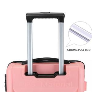 Polyester Lining Hard Shell Luggage Set 24'' Trolley Suitcase Tsa Luggage Lock 3