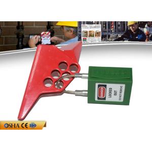 Red Ball Valve Lockout Device For 0.25" - 1" Pipe Power Coated Steel