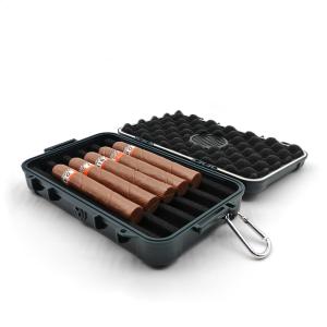 Black / Custom Plastic Cigar Case with Rectangular Shape No Insulation