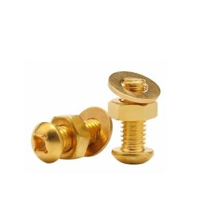 Industry DIN 7985 M3 M4 M5 M6 M8 Pure Copper Brass Cross Recessed Phillips Pan
