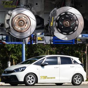 China Front Big Brake Kit 4 Piston Caliper with 286x24mm rotor BBK auto brake system For HONDA Life 15 Inch car rim on sale