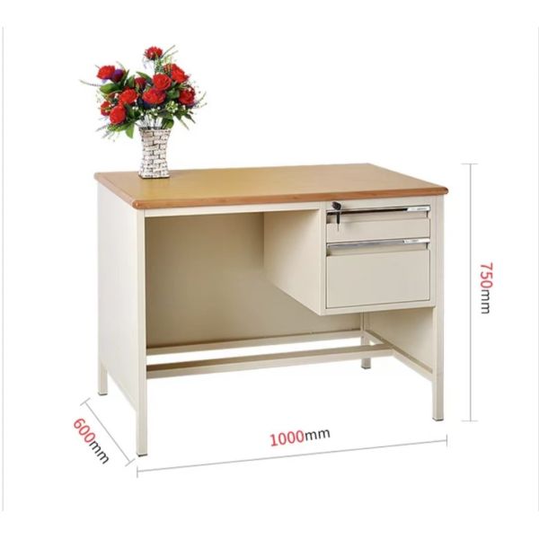 Quality Knock Down Structure Office Table Desk With 25mm Wooden Desktop for sale