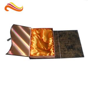 China Crocodile Embossed Leather Square Luxury Gift Boxes With Golden Satin Covering on sale